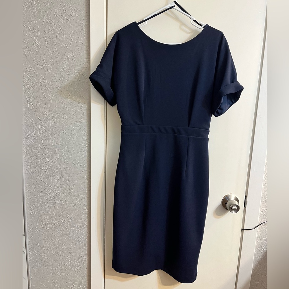 Navy, lined dress